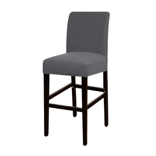 VVW&LIU Jacquard Bar Stuhlbezug Kurze Rückenlehne Barhocker Sitzbezüge Schonbezüge Hotel Bankett Esszimmer Kleine Größe Stuhl FA von VVW&LIU