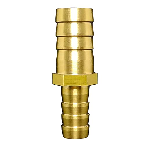 VVW&LIU Messing 2-Wege-Reduzierrohrverschraubung Gleicher Reduziernippel 6 8 10 12 14 19 Luftkupfer-Kupplungsverbinder-Adapter, 10 mm, 6 mm Widerhaken von VVW&LIU