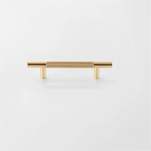 VVW&LIU Schwarzgoldener gerändelter Schrank-Küchenbeschläge, Schubladen-Schrankknauf, Kleiderschrank-Kommodengriffe, Schrank-T-S von VVW&LIU