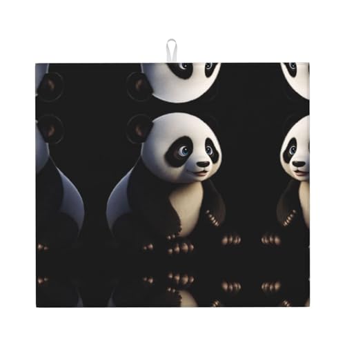 Abtropfmatte für Küche, VVXBHGR roter Panda-Druck, ultra-saugfähig, wendbar und stilvoll, Küchen-Arbeitsplattenmatte von VVXBHGR