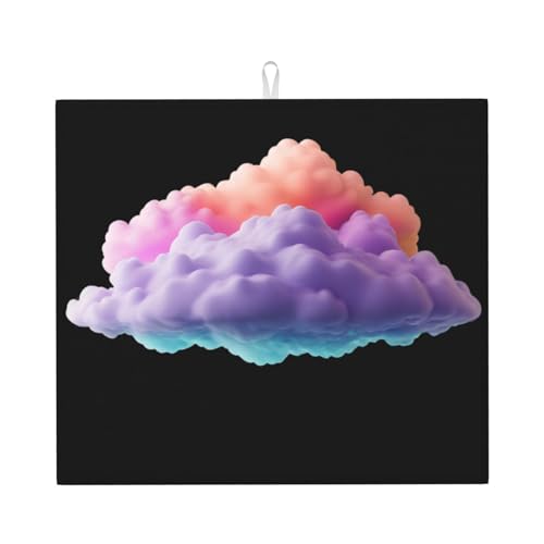 Abtropfmatte für Küche VVXBHGR Bunte dunkle Wolken Drucke, ultra saugfähig, wendbar und stilvoll Küche Arbeitsplatte Matte von VVXBHGR
