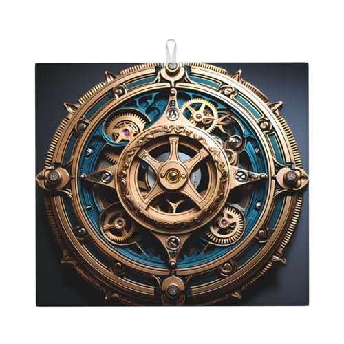 Abtropfmatte für Küche VVXBHGR Coole Steampunk-Getriebe-Drucke, ultra-saugfähig, wendbar und stilvolle Küchenarbeitsplattenmatte Abtropfmatte für Küche VVXBHGR Coole Steampunk-Getriebe-Drucke, ultra-saugfähig, wendbar und stilvolle Küchenarbeitsplattenmatte von VVXBHGR