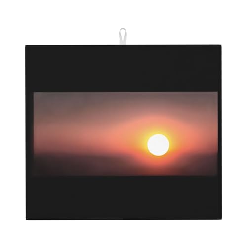 Abtropfmatte für Küche VVXBHGR Der Nachmittag Sonnenuntergang Drucke, ultra saugfähig, wendbar und stilvolle Küchenarbeitsplattenmatte von VVXBHGR