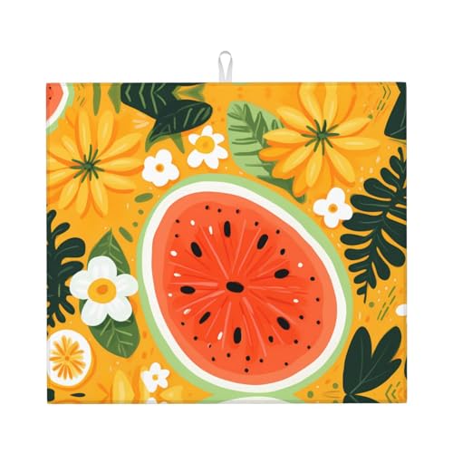 Abtropfmatte für Küche VVXBHGR Früchte Hintergrund Illustration Drucke ultra saugfähig, wendbar und stilvoll Küche Arbeitsplatte Matte von VVXBHGR