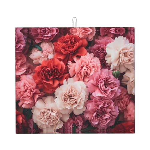 Abtropfmatte für Küche VVXBHGR Lustige Blumen Drucke Ultra-saugfähig, wendbar und stilvoll Küche Arbeitsplatte Matte von VVXBHGR