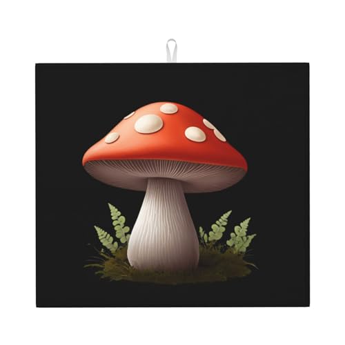 Abtropfmatte für Küche VVXBHGR Pilz Cottage Drucke ultra saugfähig, wendbar und stilvoll Küche Arbeitsplatte Matte von VVXBHGR