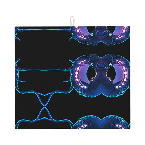 Abtropfmatte für Küche VVXBHGR Strange Creature Prints ultra saugfähig, wendbar und stilvoll Küche Arbeitsplatte Matte von VVXBHGR