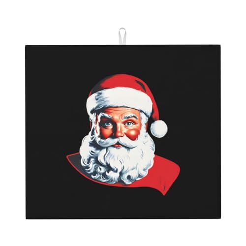 Abtropfmatte für Küche VVXBHGR Weihnachtsmann Erfüllt seine Wünsche Drucke ultra saugfähig, wendbar und stilvoll Küche Arbeitsplatte Matte von VVXBHGR