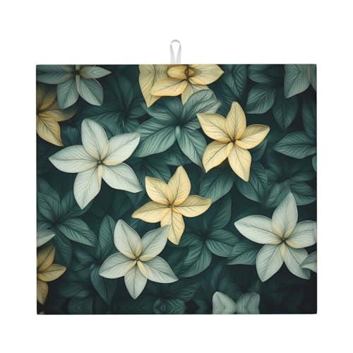Abtropfmatte für Küche VVXBHGR frische Blumen Drucke ultra saugfähig, wendbar und stilvoll Küche Arbeitsplatte Matte von VVXBHGR