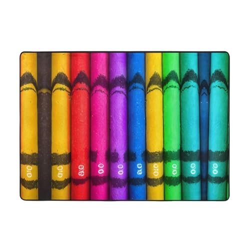 VVXBHGR Farbige Buntstifte, Teppich, 203,2 x 147,3 cm, für Wohnzimmer, Büro, Couchtisch, Bett, Balkon, weich, flauschig, wasserabsorbierend, langlebig VVXBHGR Farbige Buntstifte, Teppich, 203,2 x 147,3 cm, für Wohnzimmer, Büro, Couchtisch, Bett, Balkon, weich, flauschig, wasserabsorbierend, langlebig von VVXBHGR