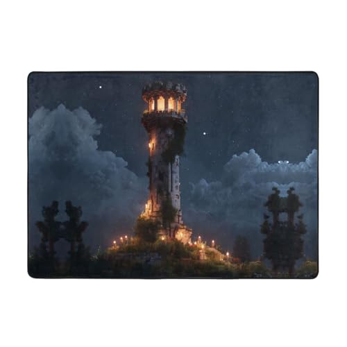 VVXBHGR Glowing Towers Prints Teppich, 203,2 x 147,3 cm, für Wohnzimmer, Büro, Couchtisch, Bett, Balkon, weich, flauschig, wasserabsorbierend, langlebig VVXBHGR Glowing Towers Prints Teppich, 203,2 x 147,3 cm, für Wohnzimmer, Büro, Couchtisch, Bett, Balkon, weich, flauschig, wasserabsorbierend, langlebig von VVXBHGR