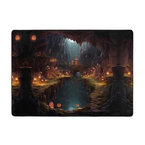 VVXBHGR Teppich, Motiv: Kleine Welt in der Höhle, 203,2 x 147,3 cm, für Wohnzimmer, Büro, Couchtisch, Bett, Balkon, weich, flauschig, wasserabsorbierend, langlebig VVXBHGR Teppich, Motiv: Kleine Welt in der Höhle, 203,2 x 147,3 cm, für Wohnzimmer, Büro, Couchtisch, Bett, Balkon, weich, flauschig, wasserabsorbierend, langlebig von VVXBHGR