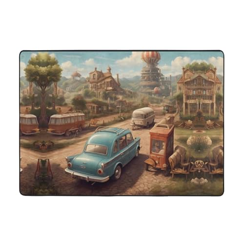 VVXBHGR Teppich "Cars in the Castle", 203,2 x 147,3 cm, für Wohnzimmer, Büro, Couchtisch, Bett, Balkon, weich, flauschig, wasserabsorbierend, langlebig VVXBHGR Teppich "Cars in the Castle", 203,2 x 147,3 cm, für Wohnzimmer, Büro, Couchtisch, Bett, Balkon, weich, flauschig, wasserabsorbierend, langlebig von VVXBHGR