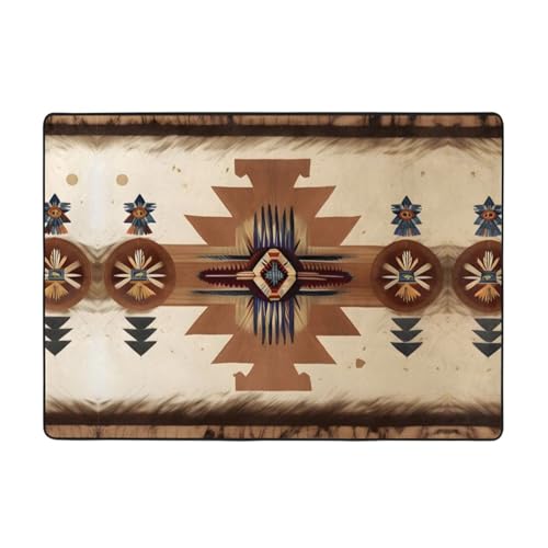 VVXBHGR Teppich mit Indianer-Muster, 203,2 x 147,3 cm, für Wohnzimmer, Büro, Couchtisch, Bett, Balkon, weich, flauschig, wasserabsorbierend, langlebig VVXBHGR Teppich mit Indianer-Muster, 203,2 x 147,3 cm, für Wohnzimmer, Büro, Couchtisch, Bett, Balkon, weich, flauschig, wasserabsorbierend, langlebig von VVXBHGR