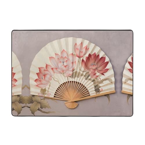 VVXBHGR Teppich mit Lotusdruck, 203,2 x 147,3 cm, für Wohnzimmer, Büro, Couchtisch, Bett, Balkon, weich, flauschig, wasserabsorbierend, langlebig VVXBHGR Teppich mit Lotusdruck, 203,2 x 147,3 cm, für Wohnzimmer, Büro, Couchtisch, Bett, Balkon, weich, flauschig, wasserabsorbierend, langlebig von VVXBHGR