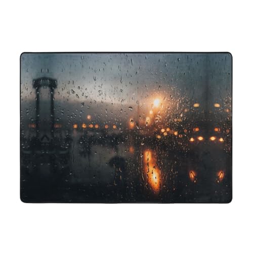 VVXBHGR Teppich mit Regentropfen auf dem Fenster, 203,2 x 147,3 cm, für Wohnzimmer, Büro, Couchtisch, Bett, Balkon, weich, flauschig, wasserabsorbierend, langlebig VVXBHGR Teppich mit Regentropfen auf dem Fenster, 203,2 x 147,3 cm, für Wohnzimmer, Büro, Couchtisch, Bett, Balkon, weich, flauschig, wasserabsorbierend, langlebig von VVXBHGR