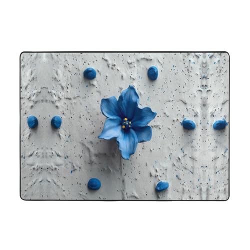 VVXBHGR Teppich mit blauen Blumen klettern an der Wand, 203,2 x 147,3 cm, für Wohnzimmer, Büro, Couchtisch, Bett, Balkon, weich, flauschig, wasserabsorbierend, langlebig VVXBHGR Teppich mit blauen Blumen klettern an der Wand, 203,2 x 147,3 cm, für Wohnzimmer, Büro, Couchtisch, Bett, Balkon, weich, flauschig, wasserabsorbierend, langlebig von VVXBHGR