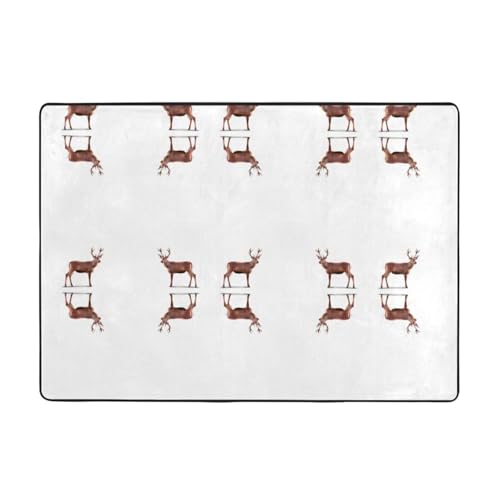 VVXBHGR Teppich mit rotem Hirsch, 203,2 x 147,3 cm, für Wohnzimmer, Büro, Couchtisch, Bett, Balkon, weich, flauschig, wasserabsorbierend, langlebig VVXBHGR Teppich mit rotem Hirsch, 203,2 x 147,3 cm, für Wohnzimmer, Büro, Couchtisch, Bett, Balkon, weich, flauschig, wasserabsorbierend, langlebig von VVXBHGR