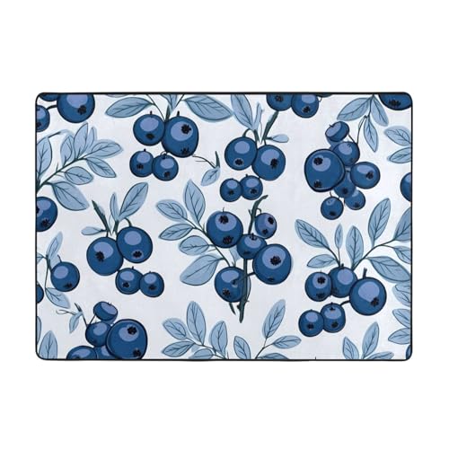 VVXBHGR Yummy Blueberries Teppich, 203,2 x 147,3 cm, für Wohnzimmer, Büro, Couchtisch, Bett, Balkon, weich, flauschig, wasserabsorbierend, langlebig VVXBHGR Yummy Blueberries Teppich, 203,2 x 147,3 cm, für Wohnzimmer, Büro, Couchtisch, Bett, Balkon, weich, flauschig, wasserabsorbierend, langlebig von VVXBHGR