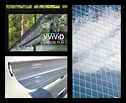 Einseitige Silber Spiegel Finish Statische Vinyl Fenster Wrap Film DIY Kleine Rolle verschiedene Größen, Vinyl, silber, 2.5ft x 5ft Einseitige Silber Spiegel Finish Statische Vinyl Fenster Wrap Film DIY Kleine Rolle verschiedene Größen, Vinyl, silber, 2.5ft x 5ft von VViViD
