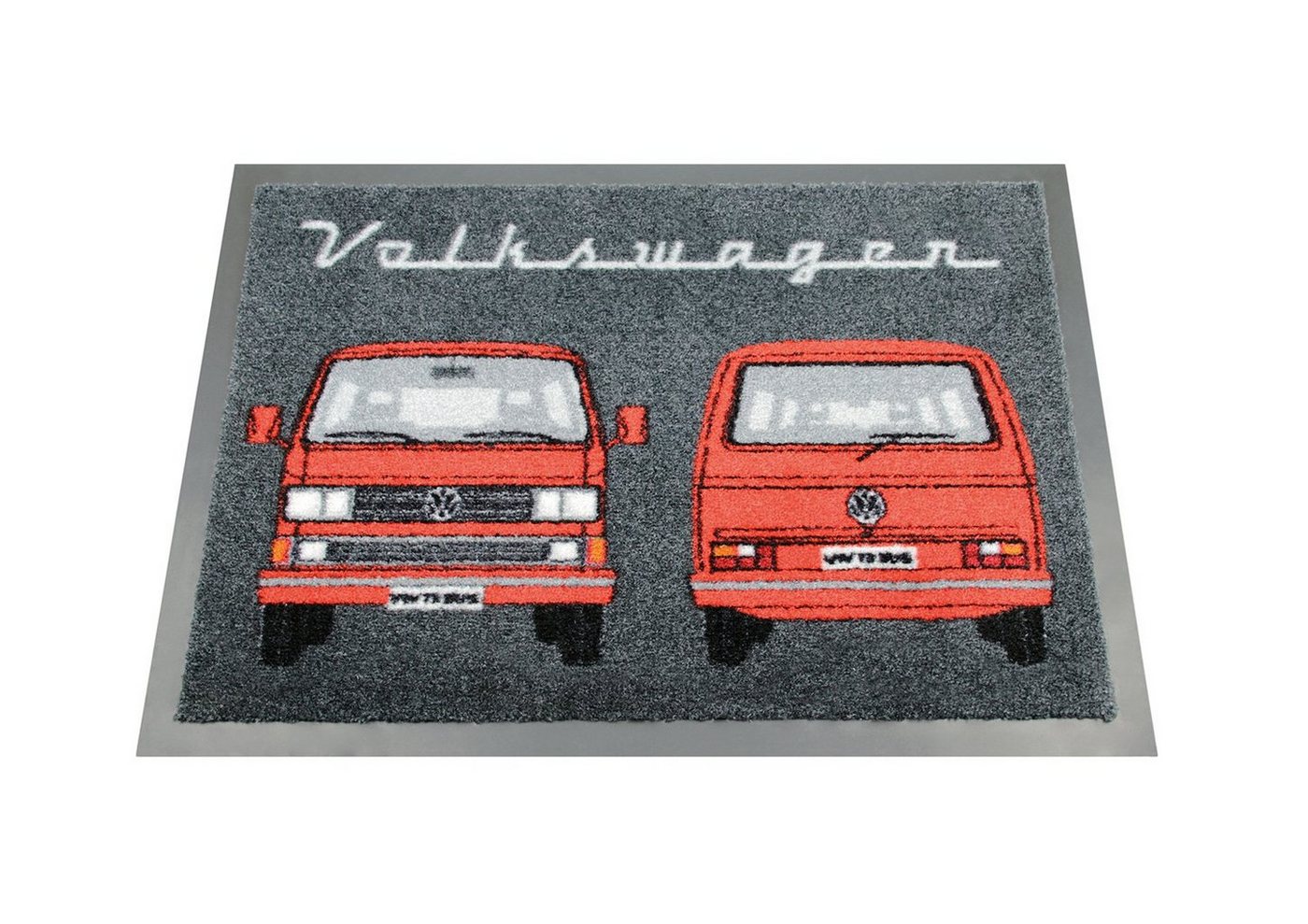 Fußmatte Volkswagen Türvorleger im VW Bulli T3 Design, VW Collection by BRISA, Rechteckig, Höhe: 7 mm, In- und Outdoor von VW Collection by BRISA