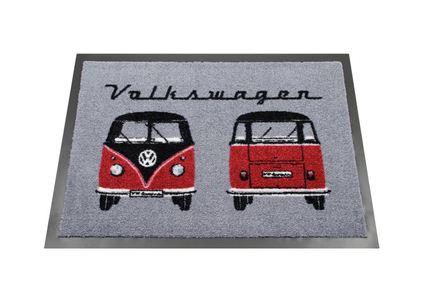 Fußmatte Volkswagen Türvorleger im VW Design, VW Collection by BRISA, Rechteckig, Höhe: 7 mm, strapazierfähiger Schuhabstreifer von VW Collection by BRISA