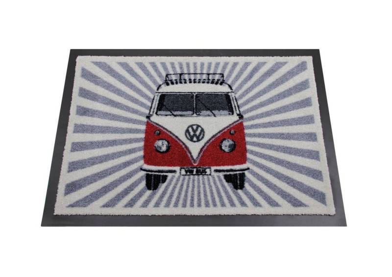 VW Collection by BRISA Fußmatte Volkswagen Türvorleger im VW Design, Rechteckig, Höhe: 7 mm, strapazierfähiger Schuhabstreifer von VW Collection by BRISA