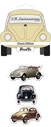 BRISA VW Collection - Volkswagen Kühlschrank-Büro-Pinnwand-Magnete mit Käfer/Beetle Motiven (3er Set/Classic/Bunt) von BRISA
