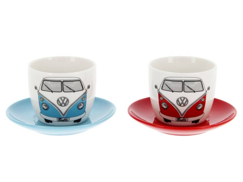 VW Collection by BRISA Espressotasse Volkswagen kleine Kaffeetassen, New Bone China, Espresso Becher im T1 Bulli Bus Design Bus Front, 2er Set, 100ml VW Collection by BRISA Espressotasse Volkswagen kleine Kaffeetassen, New Bone China, Espresso Becher im T1 Bulli Bus Design Bus Front, 2er Set, 100ml von VW Collection by BRISA