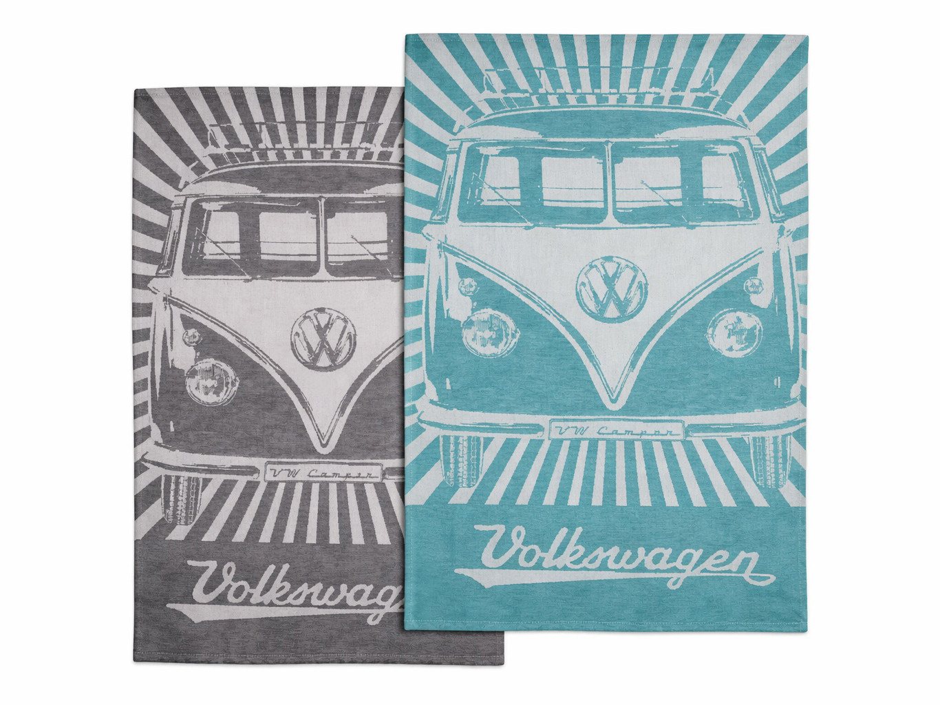 VW Collection by BRISA Geschirrtuch Volkswagen Küchentuch im T1 Bulli Bus Design, (2er-Set) von VW Collection by BRISA