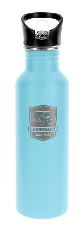 VW Collection by BRISA Isolierflasche Volkswagen Trinkflasche aus Edelstahl, Thermoflasche mit Vintage Logo im T1 Bus Design, 750 ml von VW Collection by BRISA