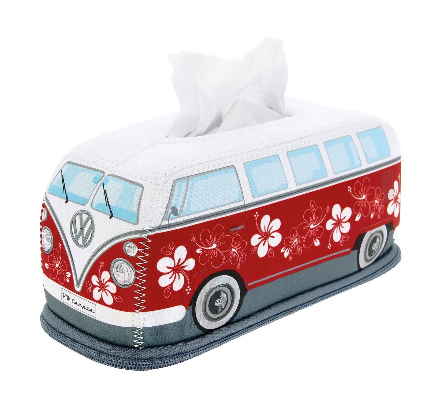 VW Collection by BRISA Papiertuchbox Volkswagen Neopren Kosmetik-Serviettenspender, Papiertaschentuchbox, fürs Bad im T1 Bulli Bus Design in Hibiskus/Rot VW Collection by BRISA Papiertuchbox Volkswagen Neopren Kosmetik-Serviettenspender, Papiertaschentuchbox, fürs Bad im T1 Bulli Bus Design in Hibiskus/Rot von VW Collection by BRISA