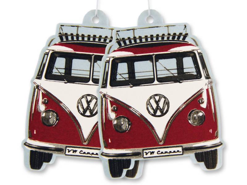 VW Collection by BRISA Raumduft Volkswagen Lufterfrischer fürs Auto (2-St), Duftbaum Vanille im VW T1 Bulli Design von VW Collection by BRISA