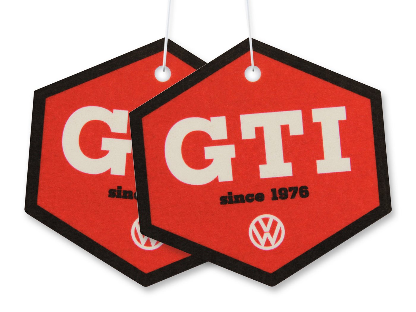 VW Collection by BRISA Raumduft Volkswagen Lufterfrischer fürs Auto (2-St), Duftbaum im GTI Design von VW Collection by BRISA