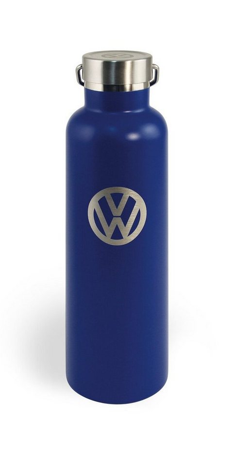 VW Collection by BRISA Thermoflasche Volkswagen Isolierter Edelstahl Thermo Becher, Stilvoller blauer Travel Mug mit VW Logo, 735 ml von VW Collection by BRISA