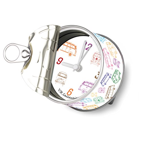 BRISA VW Collection - Volkswagen T1 Bulli Bus Tisch-Uhr, Magnet-Uhr, MyClock auch personalisierbar, Foto-Geschenk (Umrisse) von BRISA