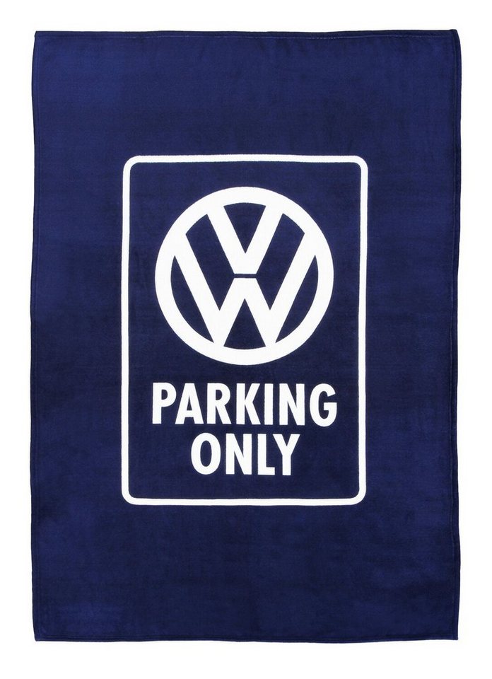 Wohndecke von Volkswagen (150x200cm), VW Collection by BRISA, weiche Kuscheldecke im VW Parking Only" Design" von VW Collection by BRISA