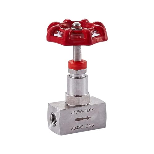 VWWJCCRO 1/4" - 1'' Female Thread 304 Stainless Steel Needle Valve Shut Off SS304 SS201 DN8-DN25 Threaded Water Stop Globe Valves(1",SS201) von VWWJCCRO