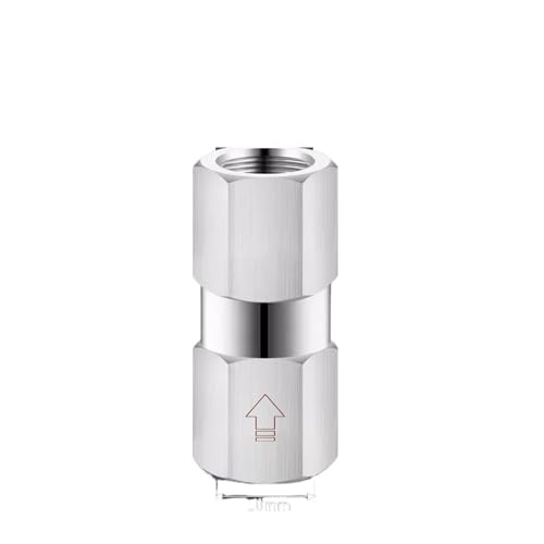 VWWJCCRO 1/8" BSP Female-Female Thread 304 Stainless Steel Check Valve One Way Non-Return Valve for Tank Heater Toilet VWWJCCRO 1/8" BSP Female-Female Thread 304 Stainless Steel Check Valve One Way Non-Return Valve for Tank Heater Toilet von VWWJCCRO