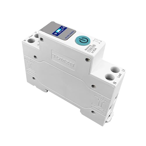 VWWJCCRO 1-63 A 1P+N Smart-Schalter-Messgerät, KWh-Messung, Überwachung, Leistungsschalter, Timerrelais (TOB9S-63M Messung) von VWWJCCRO