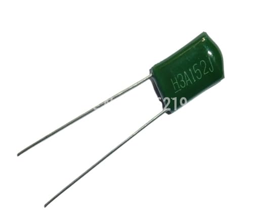 VWWJCCRO 100pcs Mylar Film Capacitor 1000V 3A152J 1500pF 1.5nF 3A152 5% 1KV Polyester Film Capacitor von VWWJCCRO