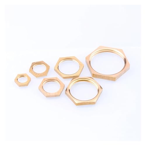 VWWJCCRO 10pcs All Copper nut 1" BSP Copper Hex Lock Nuts Pipe Fitting Female Thread Hexagonal Shank Cap von VWWJCCRO