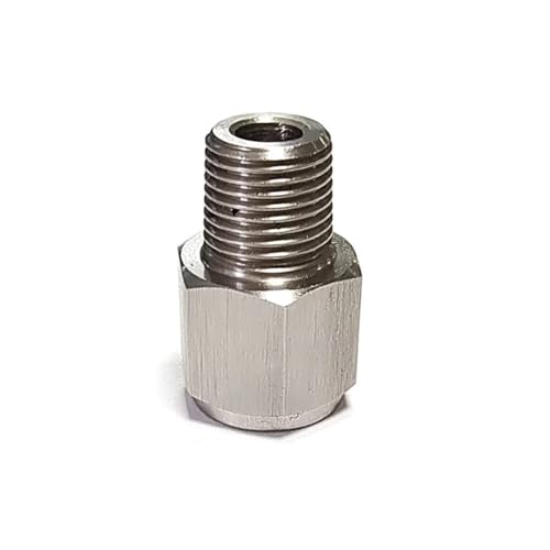 VWWJCCRO 1pc Stainless Steel Oil Pressure Gauge Adapter 1/8NPT Male to M10x1.0 Female Oil Pressure Sensor Adapter VWWJCCRO 1pc Stainless Steel Oil Pressure Gauge Adapter 1/8NPT Male to M10x1.0 Female Oil Pressure Sensor Adapter von VWWJCCRO