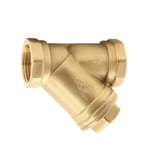 VWWJCCRO DN15-DN100 Messingfilter, Y-förmiges Ventil, Heizungsrohr, verdickt, Doppel-Innengewinde, Wasserrohrverbindung (1-1l2-DN40L100mm) von VWWJCCRO