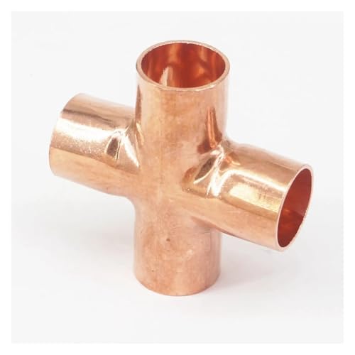 VWWJCCRO Inner Diameter 15x1mm Copper End Feed Cross 4 Ways Pipe Adapter Air Conditioner Refrigeration VWWJCCRO Inner Diameter 15x1mm Copper End Feed Cross 4 Ways Pipe Adapter Air Conditioner Refrigeration von VWWJCCRO