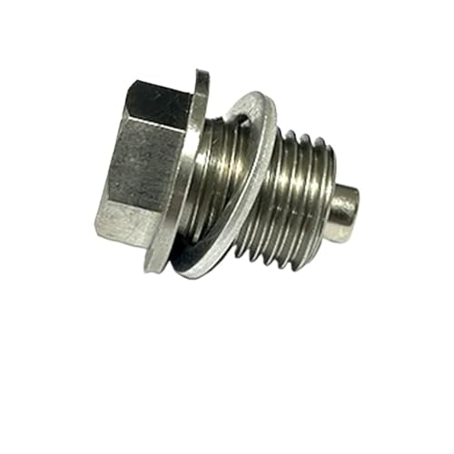 VWWJCCRO M14 x 1.5 Magnetic Stainless Steel Oil Drain Sump Drain Nut Bolt with Gasket VWWJCCRO M14 x 1.5 Magnetic Stainless Steel Oil Drain Sump Drain Nut Bolt with Gasket von VWWJCCRO