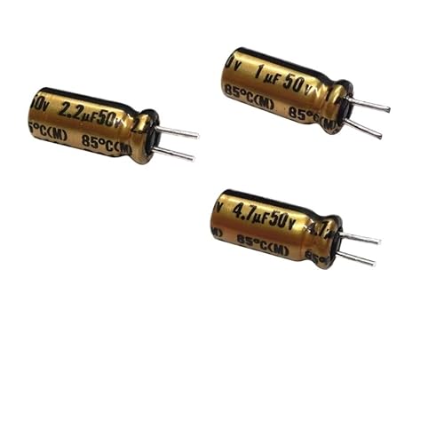 VWWJCCRO Radial Aluminium Electrolytic Capacitor 50V Filtering 5 * 11mm Fine Gold Short Foot 10Pcs 4.7uF VWWJCCRO Radial Aluminium Electrolytic Capacitor 50V Filtering 5 * 11mm Fine Gold Short Foot 10Pcs 4.7uF von VWWJCCRO