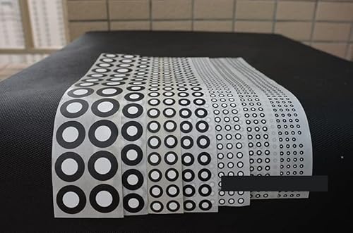 10000 Punkte Dreidimensionaler Scanner Markierungspunkt Lesemaschine Markierungspunkt Matter Innenring Weiß und Außenring Schwarz 3D-Druck und -Scannen(1.5mm X 3.5mm) von VXDEFP