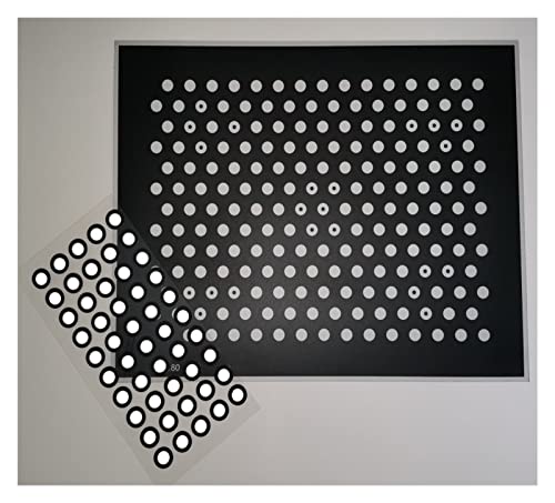3D-Scanner-Markierungspunkt 3D-Markierungspunkt Matt Hochscannender Reflektierender Markierungspunkt 3D Schwarzer kleiner runder Aufkleber 3D-Druck und -Scannen(Outer10inner5(10000)) von VXDEFP