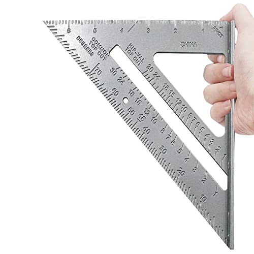 7-Zoll-Dreieck-Lineal 90-Grad-Quadrat-Lineal Holzbearbeitungs-Messwerkzeug Carpenter Square Tool Winkelmesser(1 UK) von VXDEFP